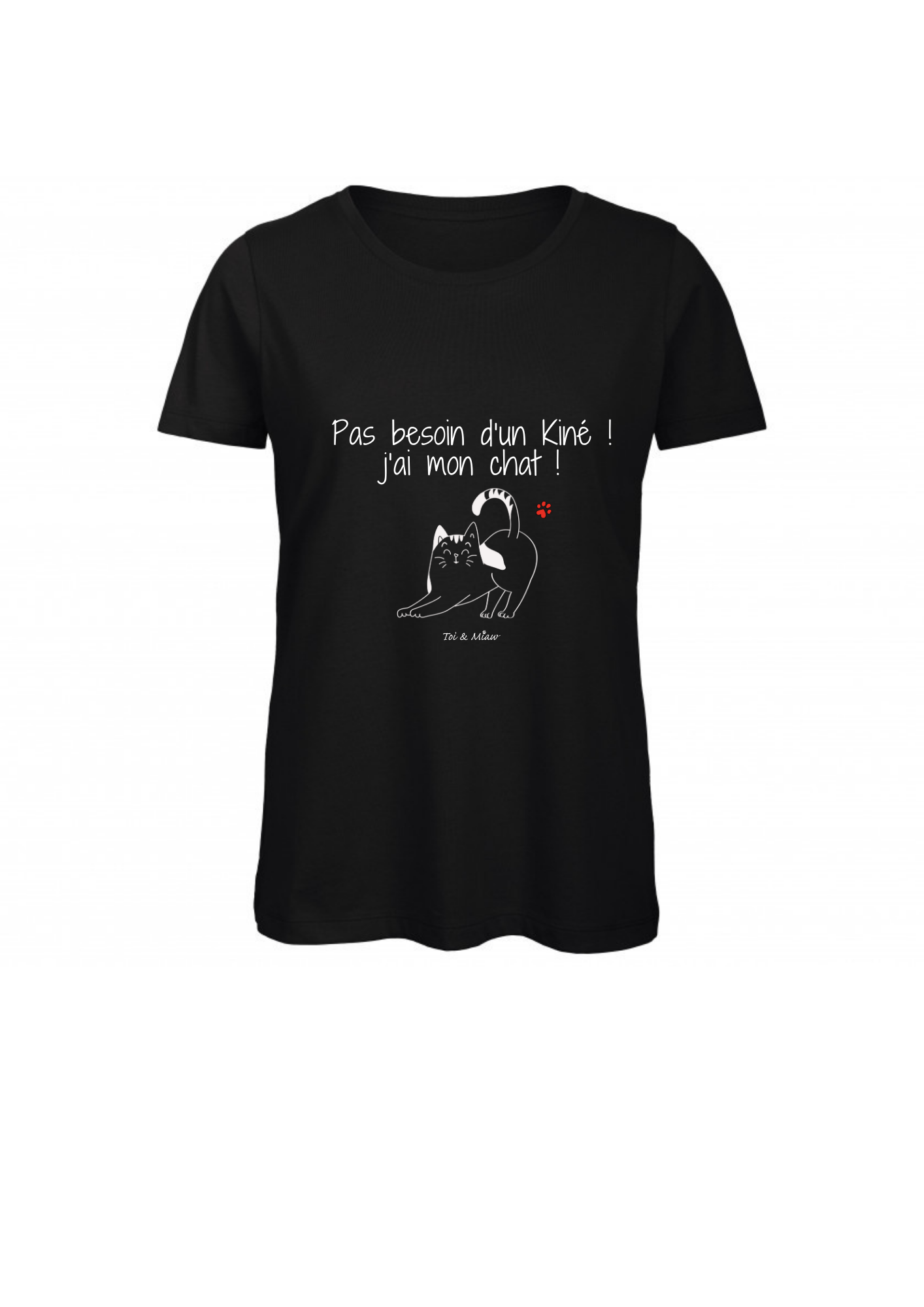 T-shirt Homme "Pas besoin d'un kiné, j'ai mon chat" Toi & Miaw