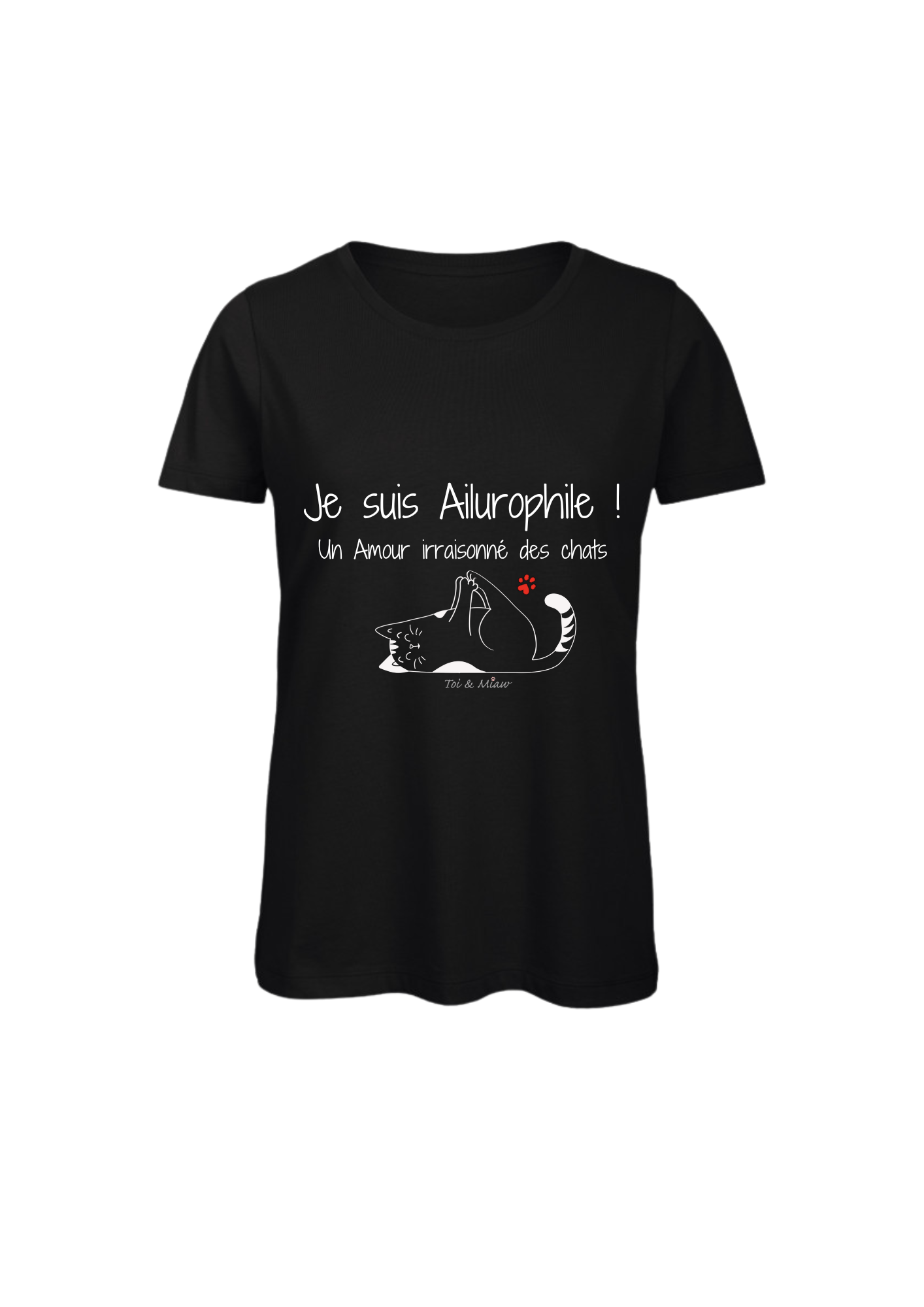Tee-shirt Femme "Je suis ailurophile" Toi & Miaw