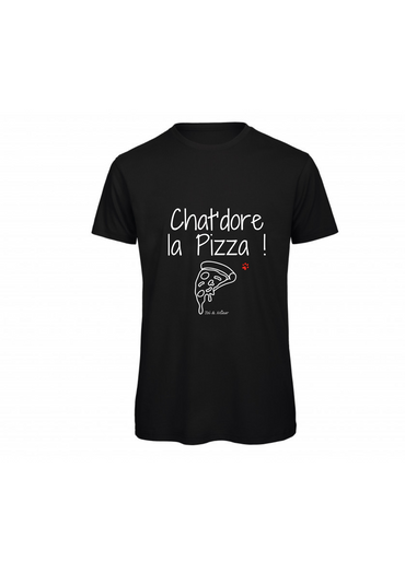 T-shirt Homme "Chat'dore la pizza" Toi & Miaw