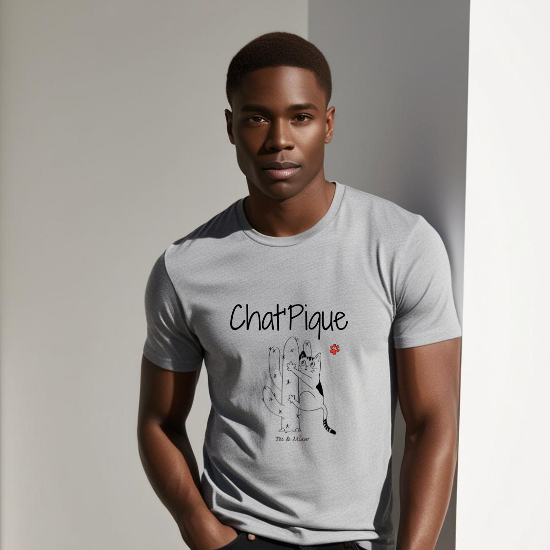 T-shirt Homme "Chat'pique" Toi & Miaw