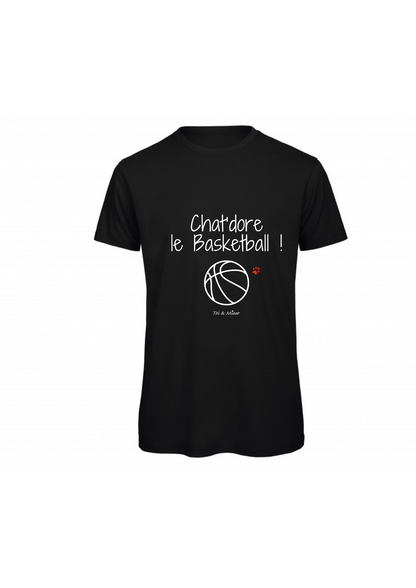 T-shirt Homme "Chat'dore le basketball" Toi & Miaw