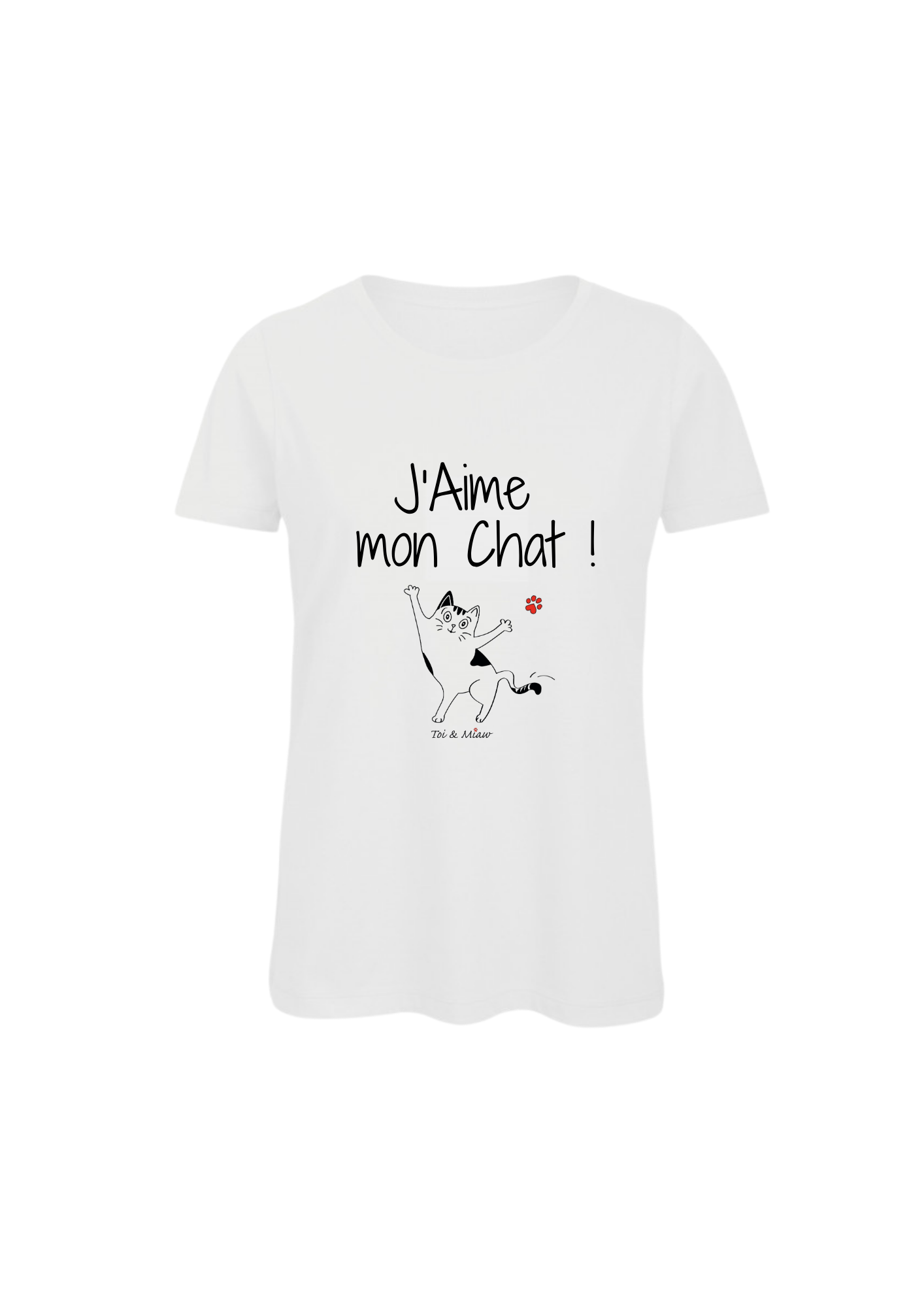 Tee-shirt Femme "J'aime mon chat" Toi & Miaw