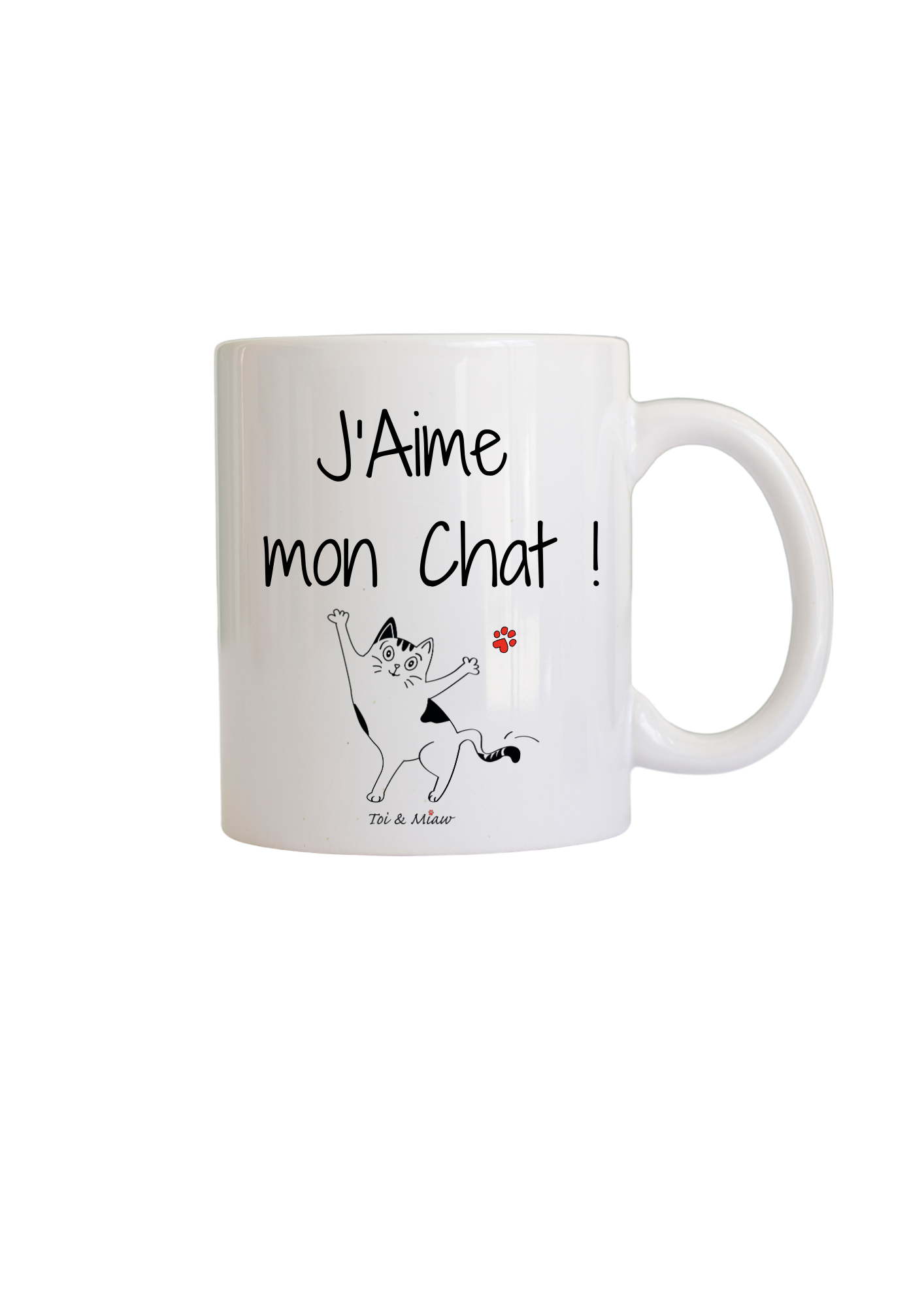 Mug "J'aime mon chat" Toi & Miaw
