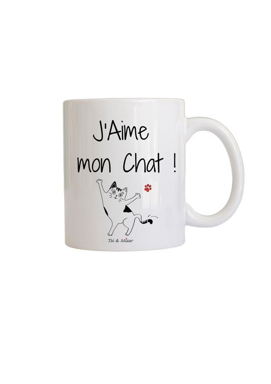 Mug "J'aime mon chat" Toi & Miaw