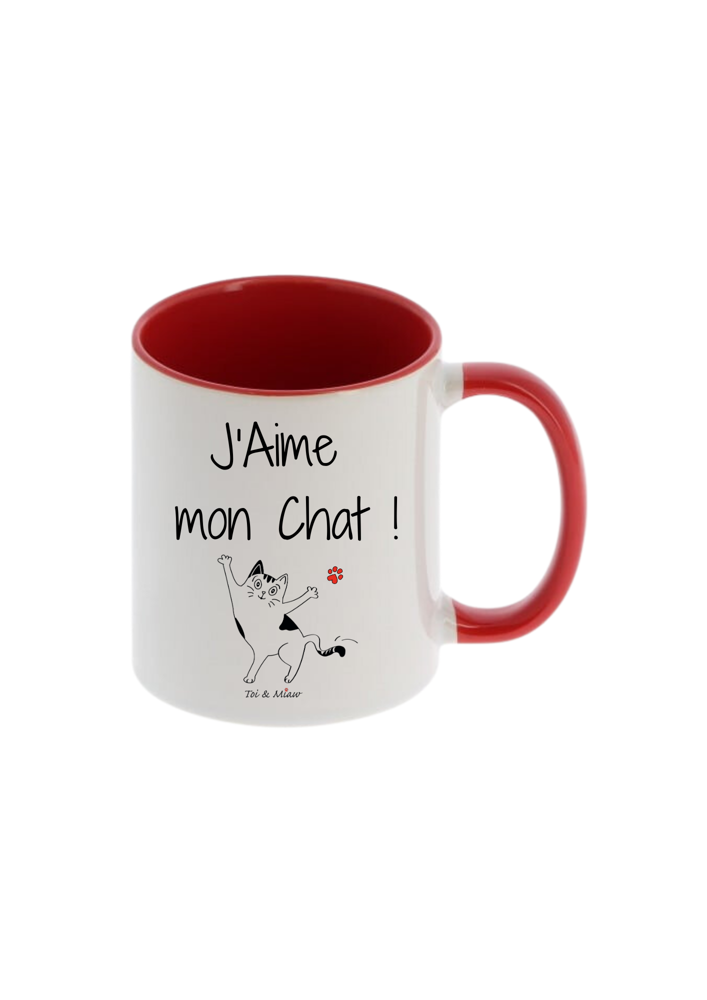 Mug "J'aime mon chat" Toi & Miaw