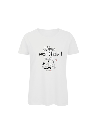 Tee-shirt Femme "J'aime mes chats" Toi & Miaw