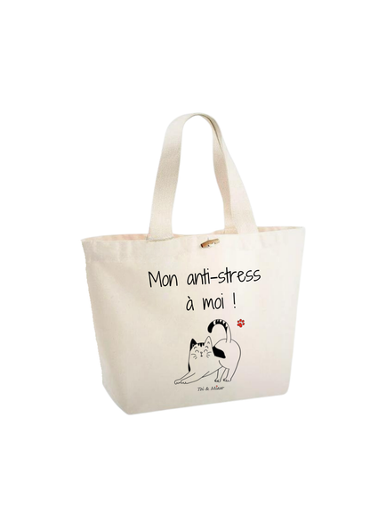 Sac Cabas "Mon anti-stress à moi !" Toi & Miaw