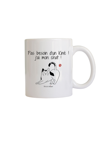Mug "Pas besoin d'un kiné, j'ai mon chat" Toi & Miaw