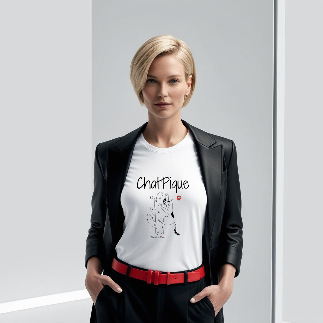 Tee-shirt Femme "Chat'pique" Toi & Miaw