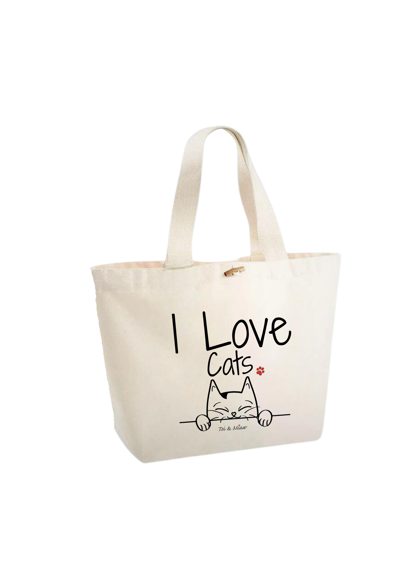 Sac Cabas "I love Cats" Toi & Miaw