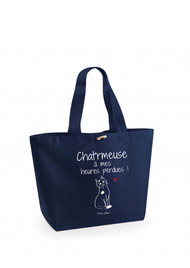 Sac Cabas "Chat'rmeuse à mes heures perdues" Toi & Miaw