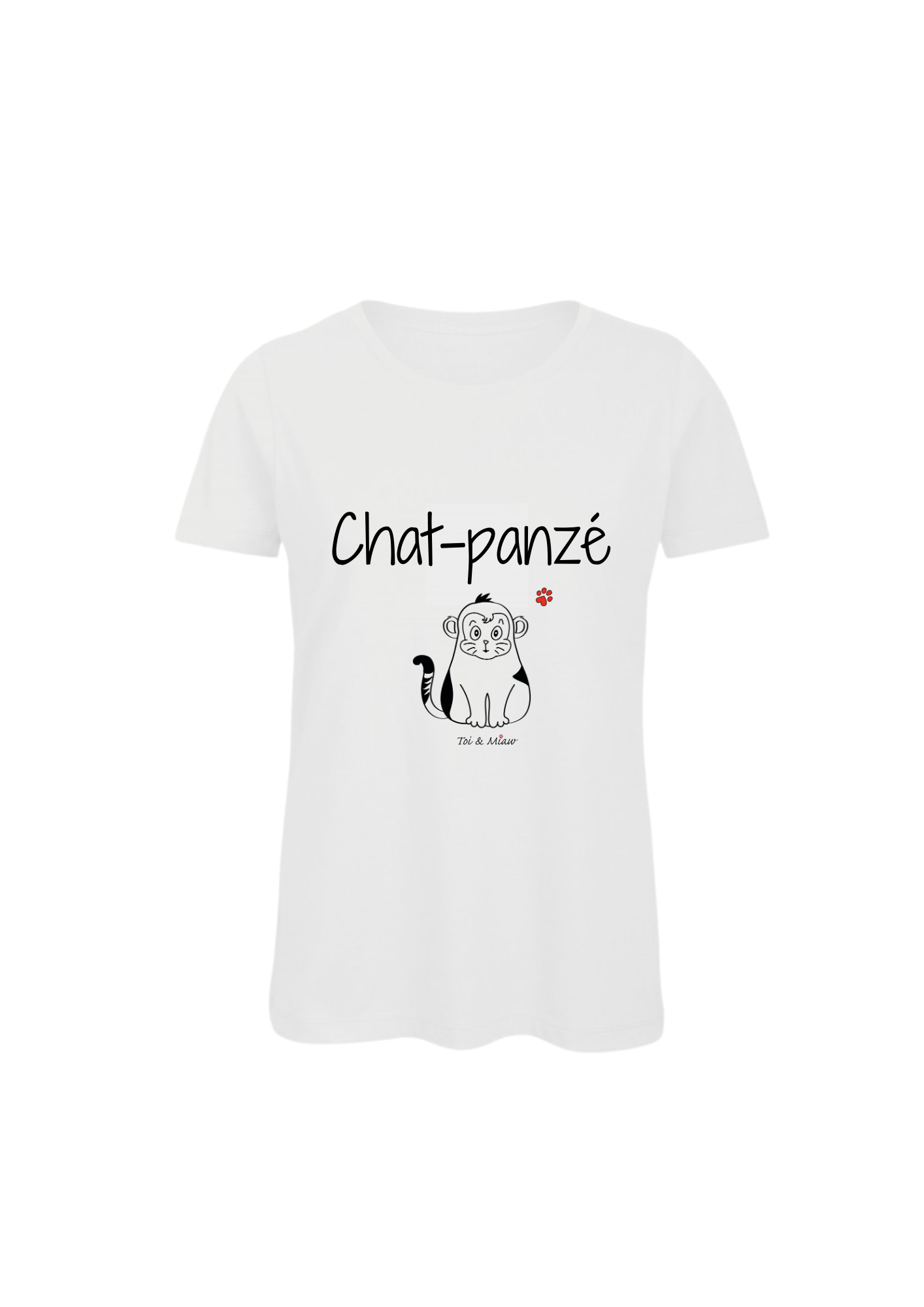 Tee-shirt Femme "Chat-panzé" Toi & Miaw
