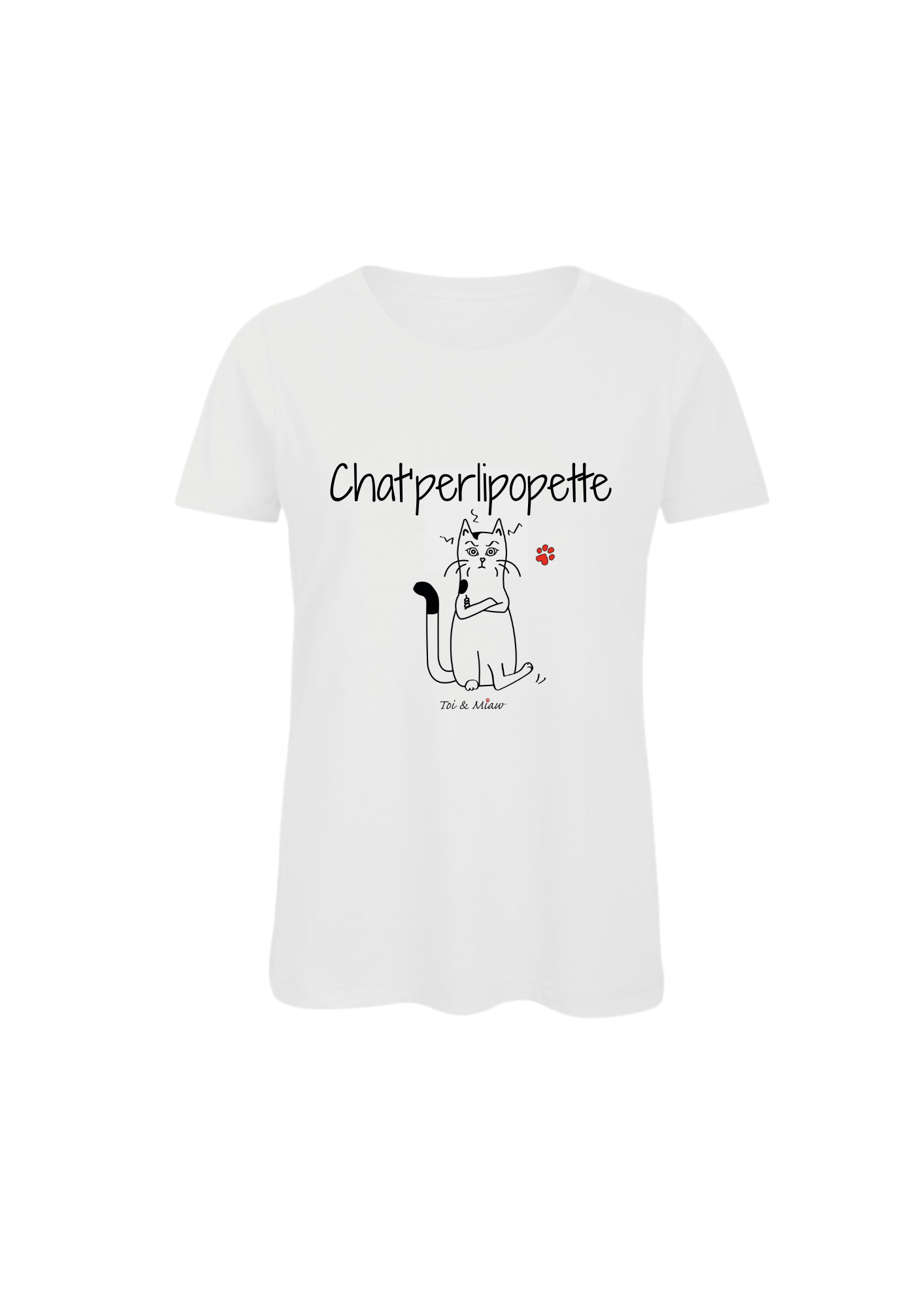 Tee-shirt Femme "Chat'perlipopette" Toi & Miaw