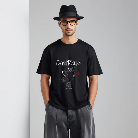 T-shirt Homme "Chat roule" Toi & Miaw