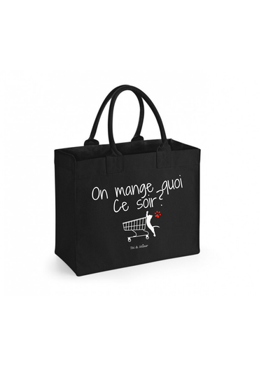 Sac shopping "On mange quoi ce soir ?" Toi & Miaw