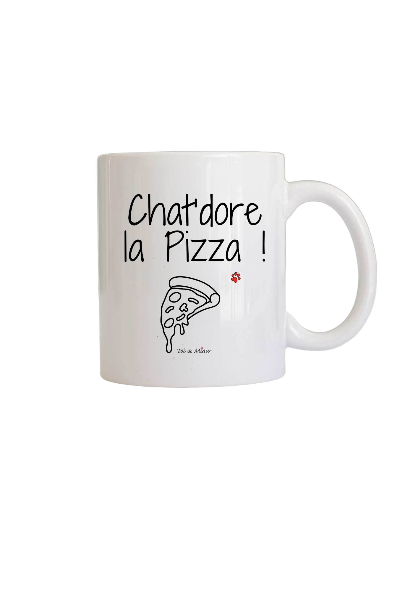 Mug "Chat'dore la pizza" Toi & Miaw