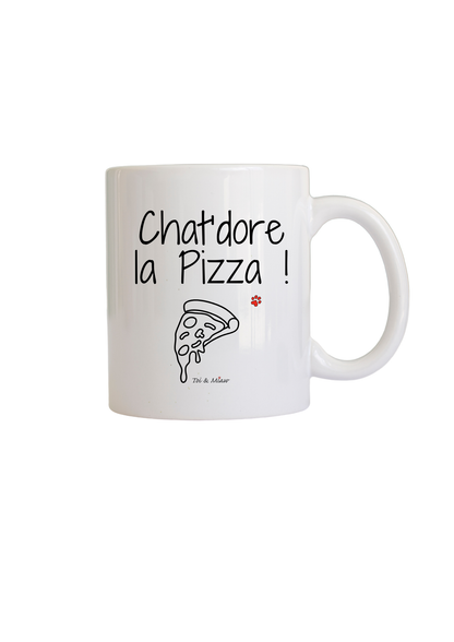 Mug "Chat'dore la pizza" Toi & Miaw