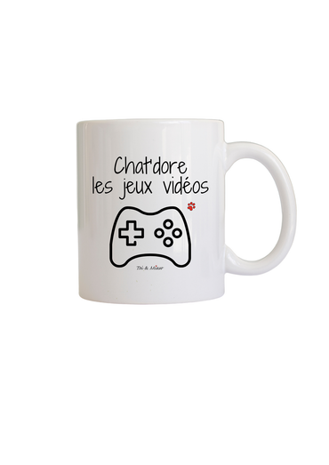 Mug "Chat'dore les jeux vidéos" Toi & Miaw