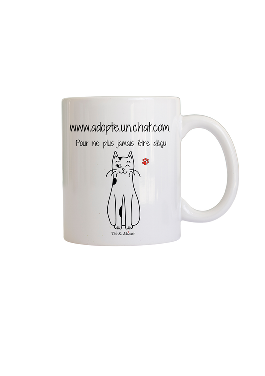 Mug "www.adopte-un-chat.com" Toi & Miaw
