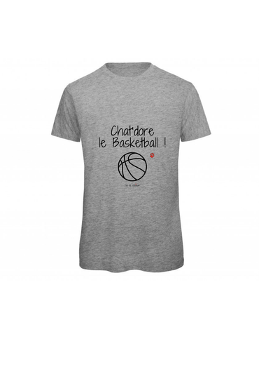 T-shirt Homme "Chat'dore le basketball" Toi & Miaw