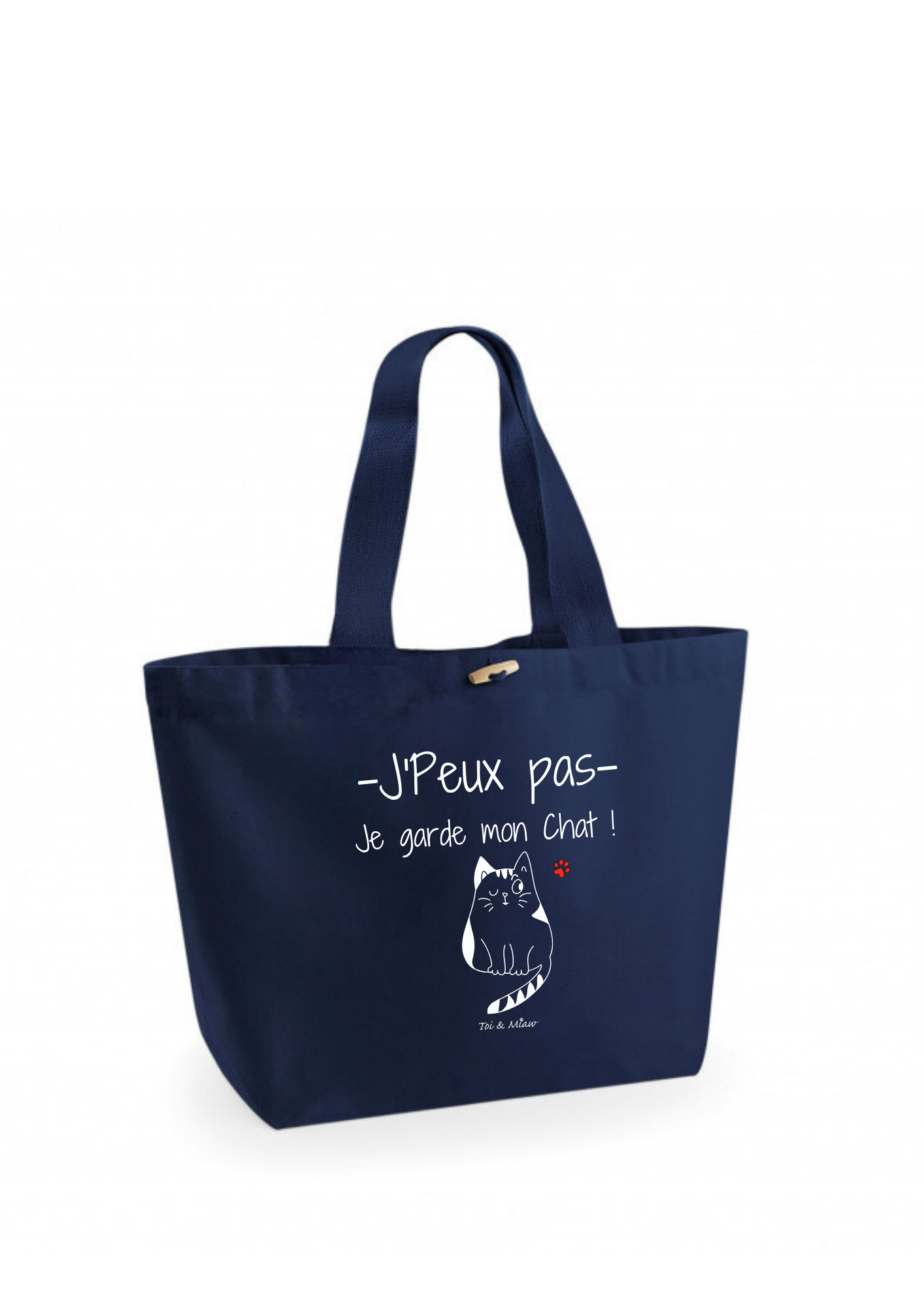 Sac Cabas "J'peux pas je garde mon chat" Toi & Miaw
