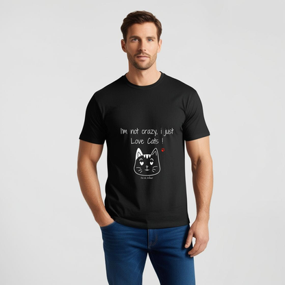 T-shirt Homme "I'm not crazy, i just love cats" Toi & Miaw
