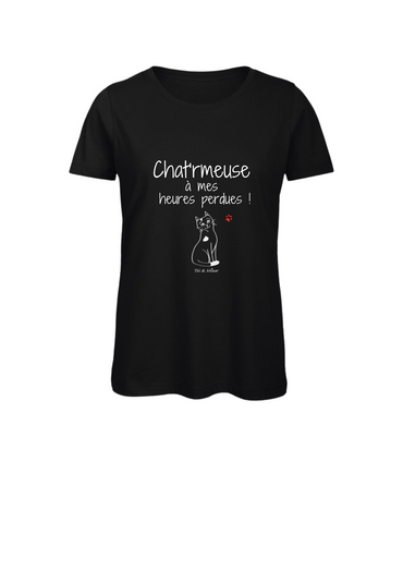 Tee-shirt Femme "Chat'rmeuse à mes heures perdues" Toi & Miaw