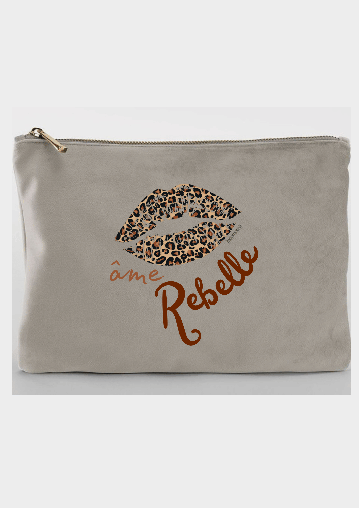 Grande Pochette en velours "âme rebelle" Indomptée