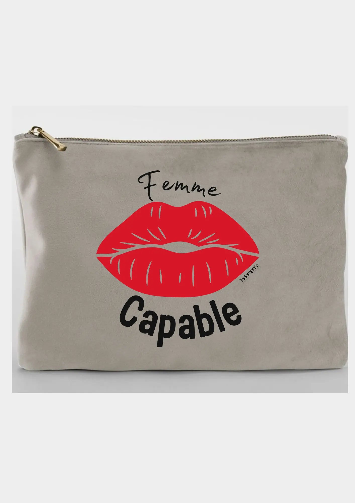 Grande Pochette "Femme Capable" Rouge Indomptée