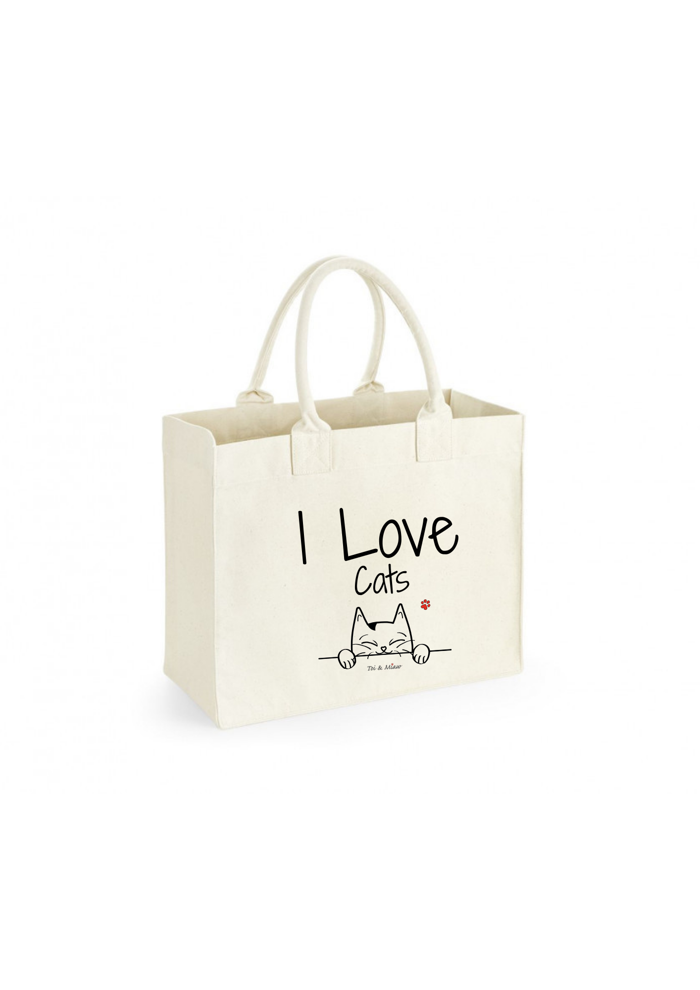 Sac shopping "I love Cats" Toi & Miaw