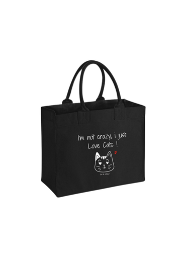 Sac shopping "I'm not crazy, i just love cats" Toi & Miaw