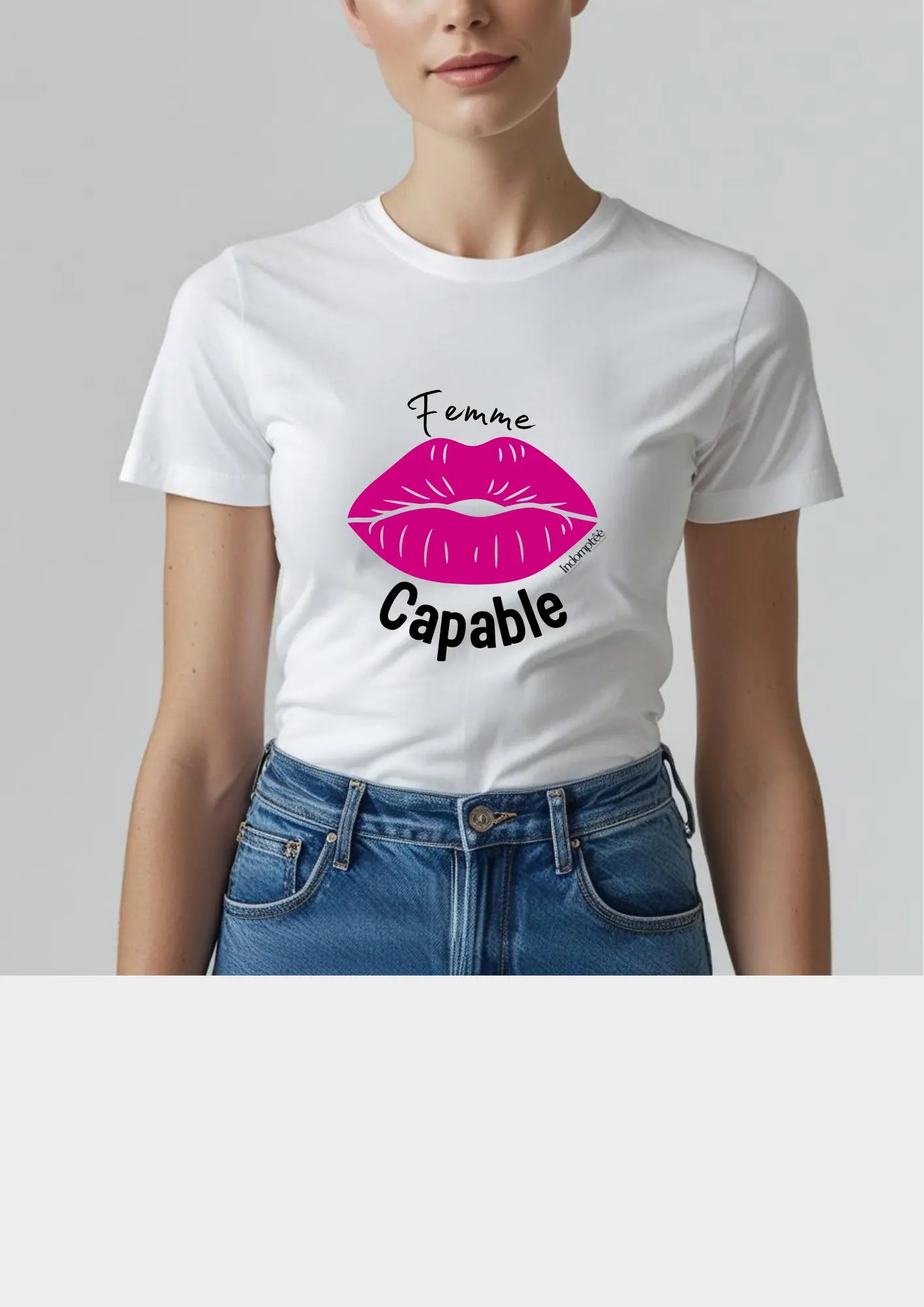 Tee-shirt Noir "Femme capable" Indomptée