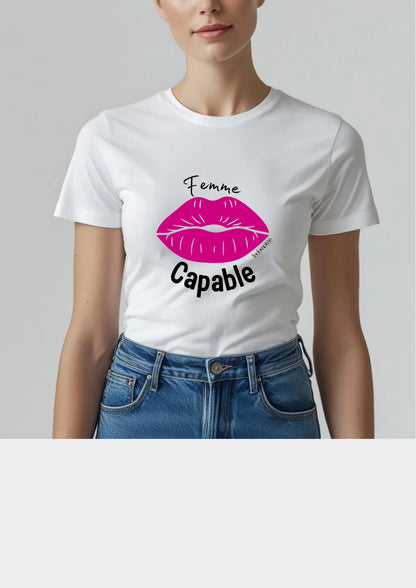 Tee-shirt Noir "Femme capable" Indomptée