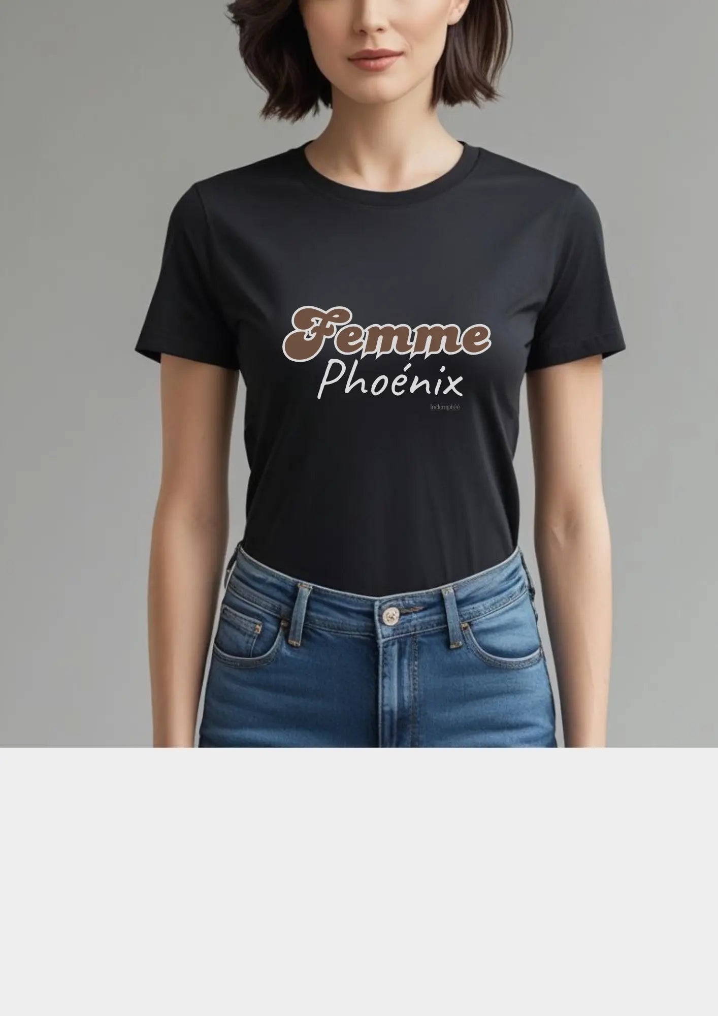 Tee-shirt blanc "Femme Phoenix" Indomptée