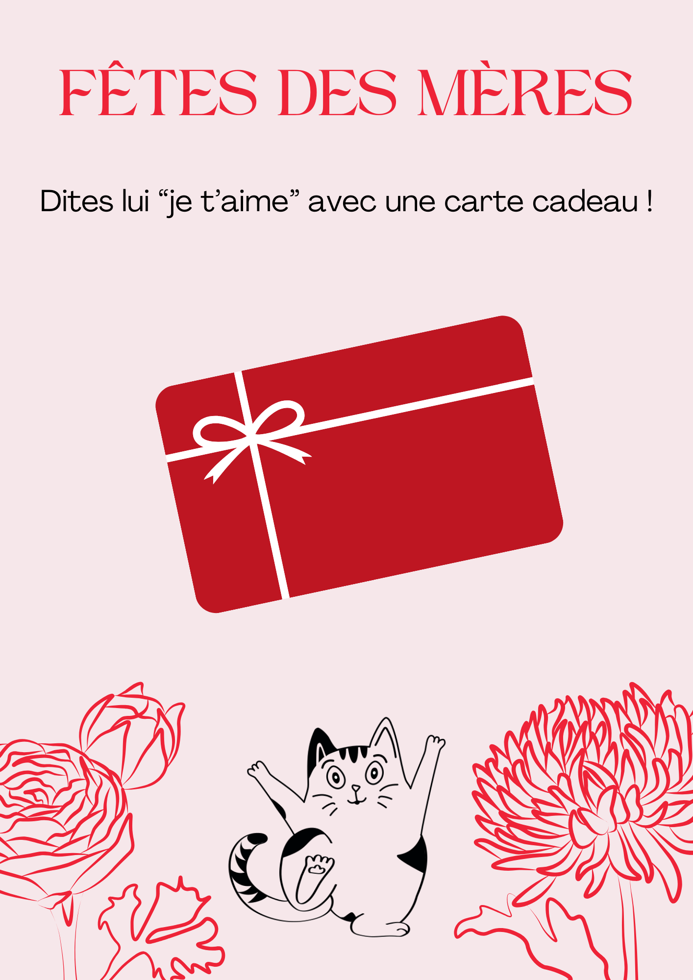 Carte cadeau "Bonne fête Maman" Toi & Miaw