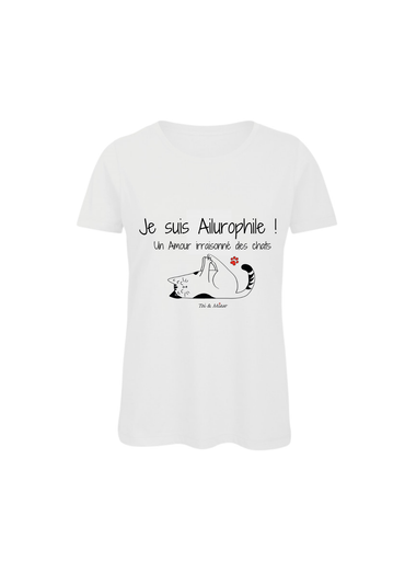 Tee-shirt Femme "Je suis ailurophile" Toi & Miaw