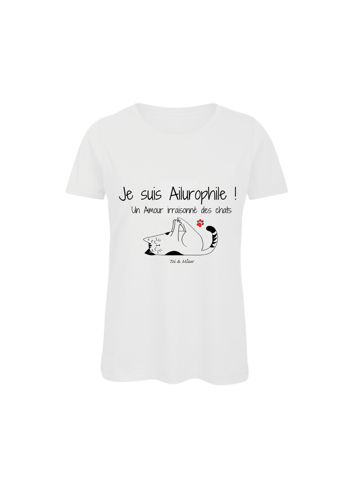 Tee-shirt Femme "Je suis ailurophile" Toi & Miaw