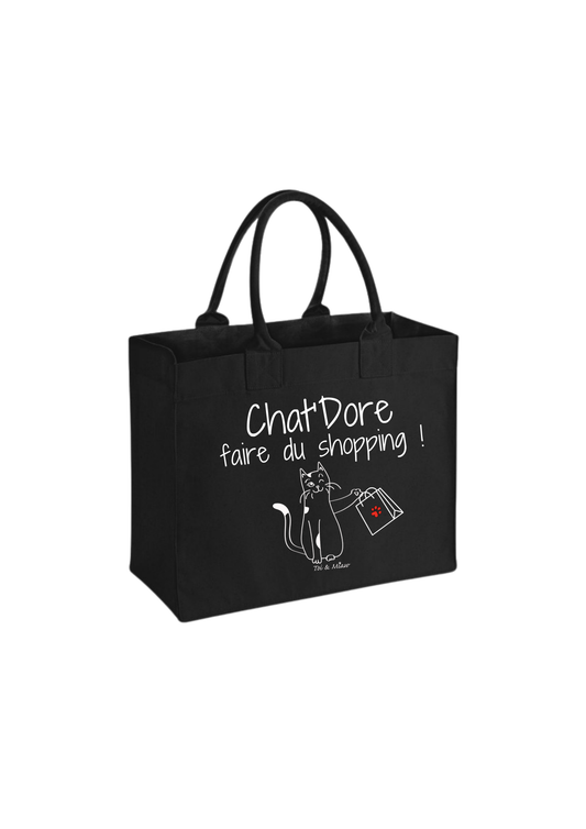 Sac shopping "Chat'dore faire du shopping" Toi & Miaw