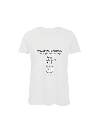 Tee-shirt Femme "www.adopte-un-chat.com" Toi & Miaw
