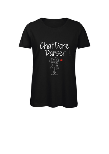 Tee-shirt Femme "Chat'dore danser" Toi & Miaw